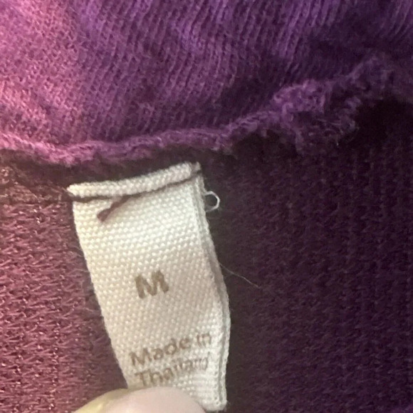 Soft Surroundings Chelsea Cowl Neck Textured Tunic Size M Purple Button Detail - Picture 4 of 8